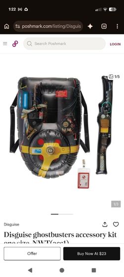 Ghostbuster inflatable backpack and gun. HALLOWEEN
