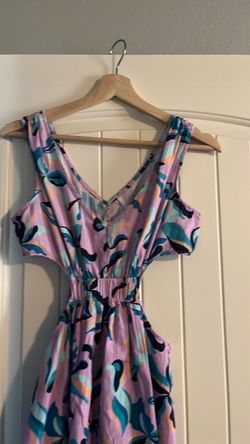 Pink Floral Print Sleeveless Summer Dress