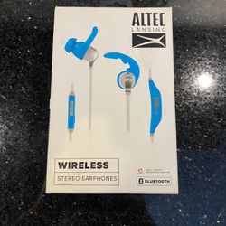 ALTEC LANSING Wireless Bluetooth Stereo Rechargeable Earphones with Microphone