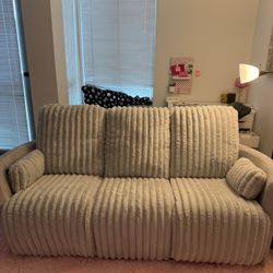 Gray Couch With Power Recline
