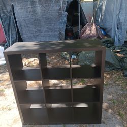 9 Cube Shelf Wood Organizer (44"lg.)(44"ht.)(15"wdt