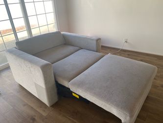Sofa bed Chair Light Gray Fabric