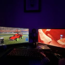 Computer monitor set up