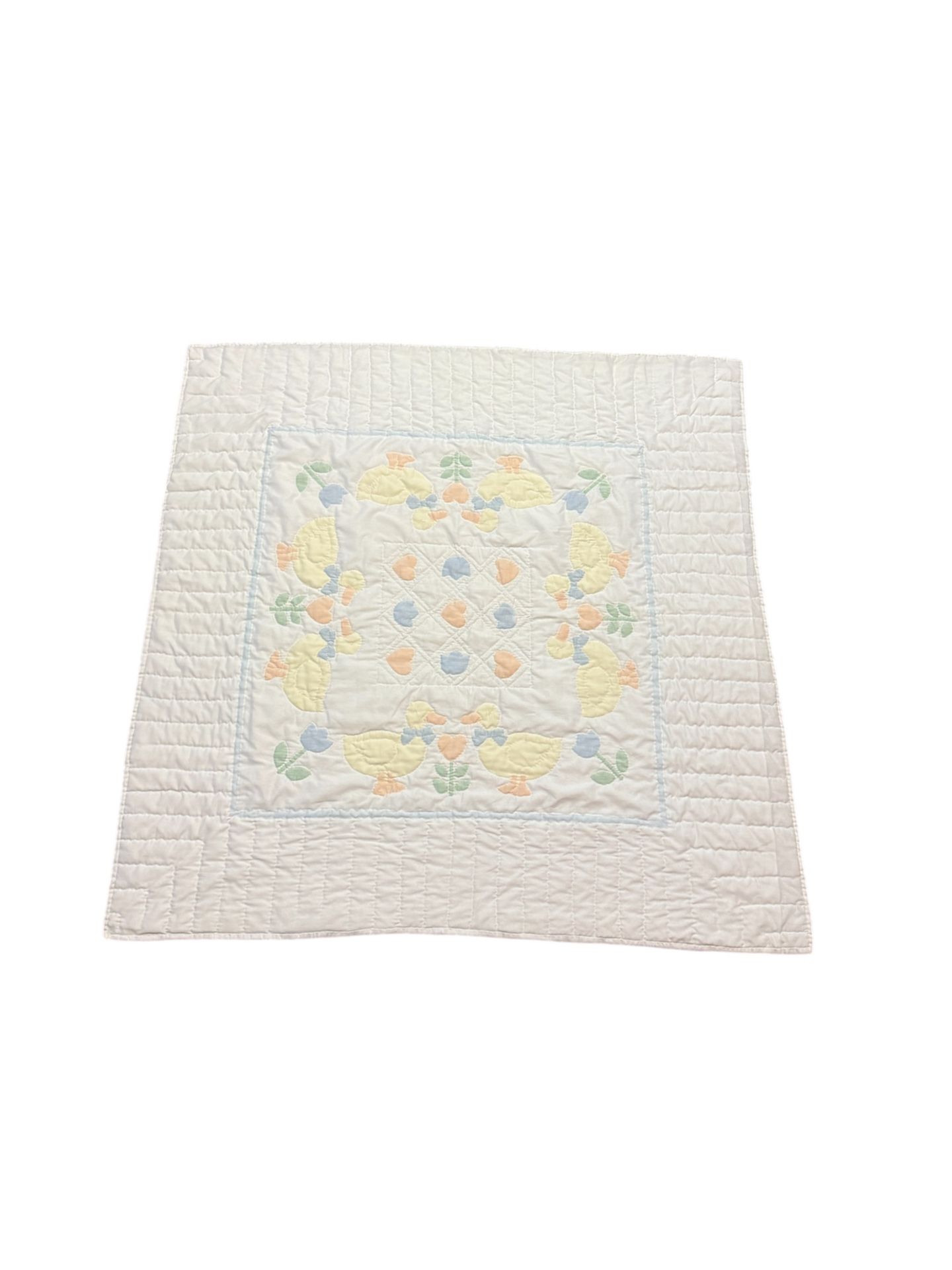 Geese Flowers Small Quilt Blanket (READ)