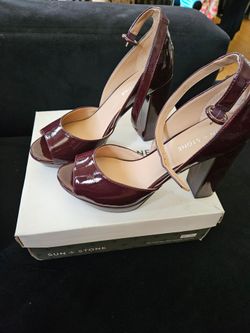 $20 Size 9.5 w new wine sun and stone heels
