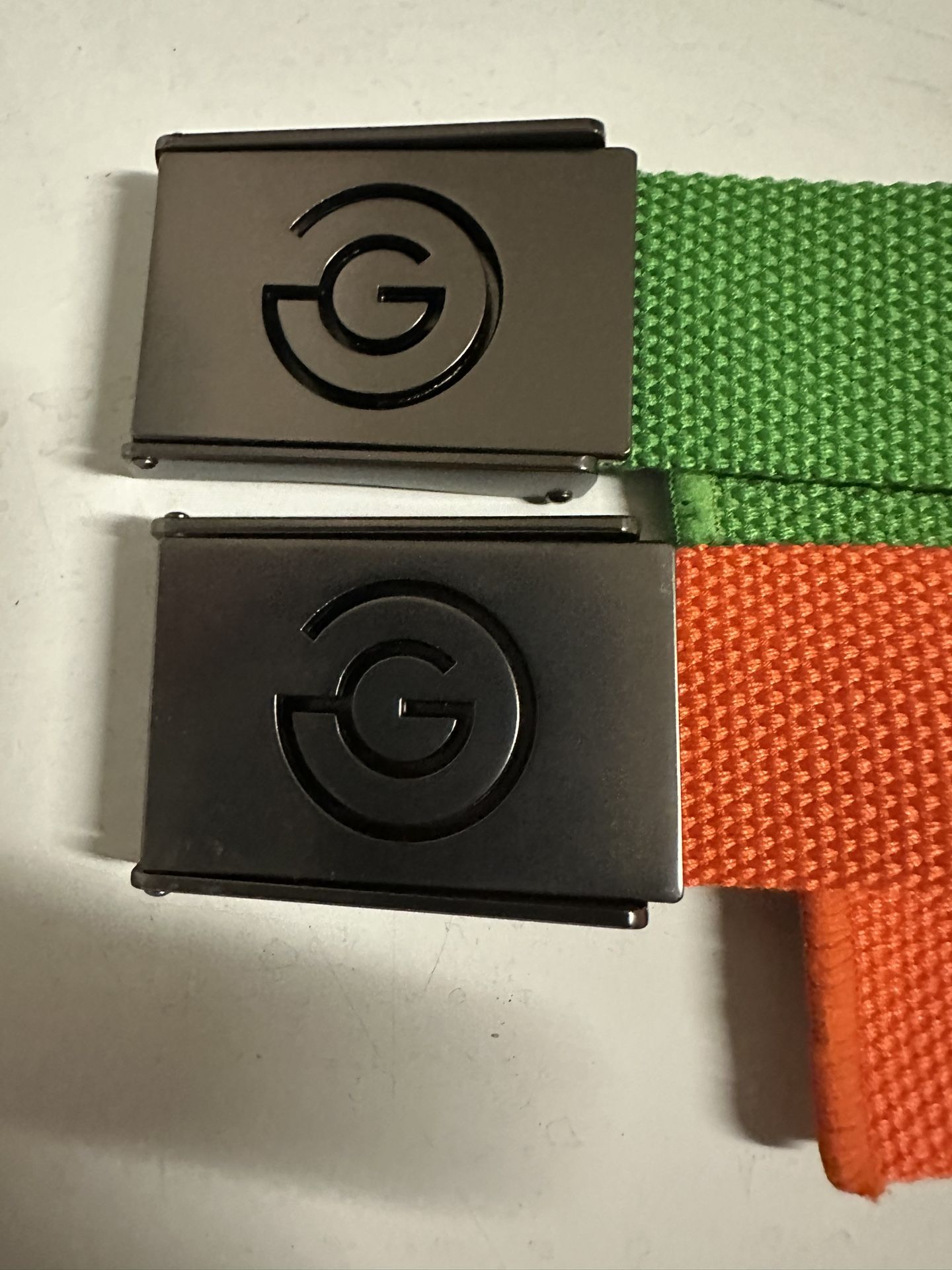 Galvin Green Elastic Belts – Set of 2 (Green & Orange)