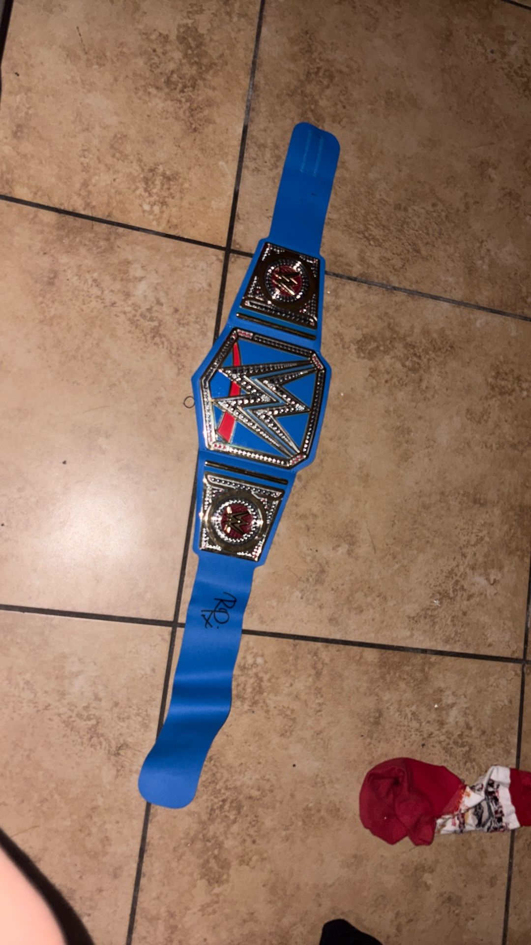 Kids Wwe Title Smackdown Belt Signed Roman Reigns Belt