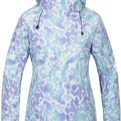 Wantdo Women's Waterproof Ski Jacket Colorful Printed Fully Taped Seams Rain Coat Warm Winter Parka