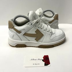 Off-White Out Of Office Calf Leather ‘White Beige’ Shoes Size: 38 / 8 W