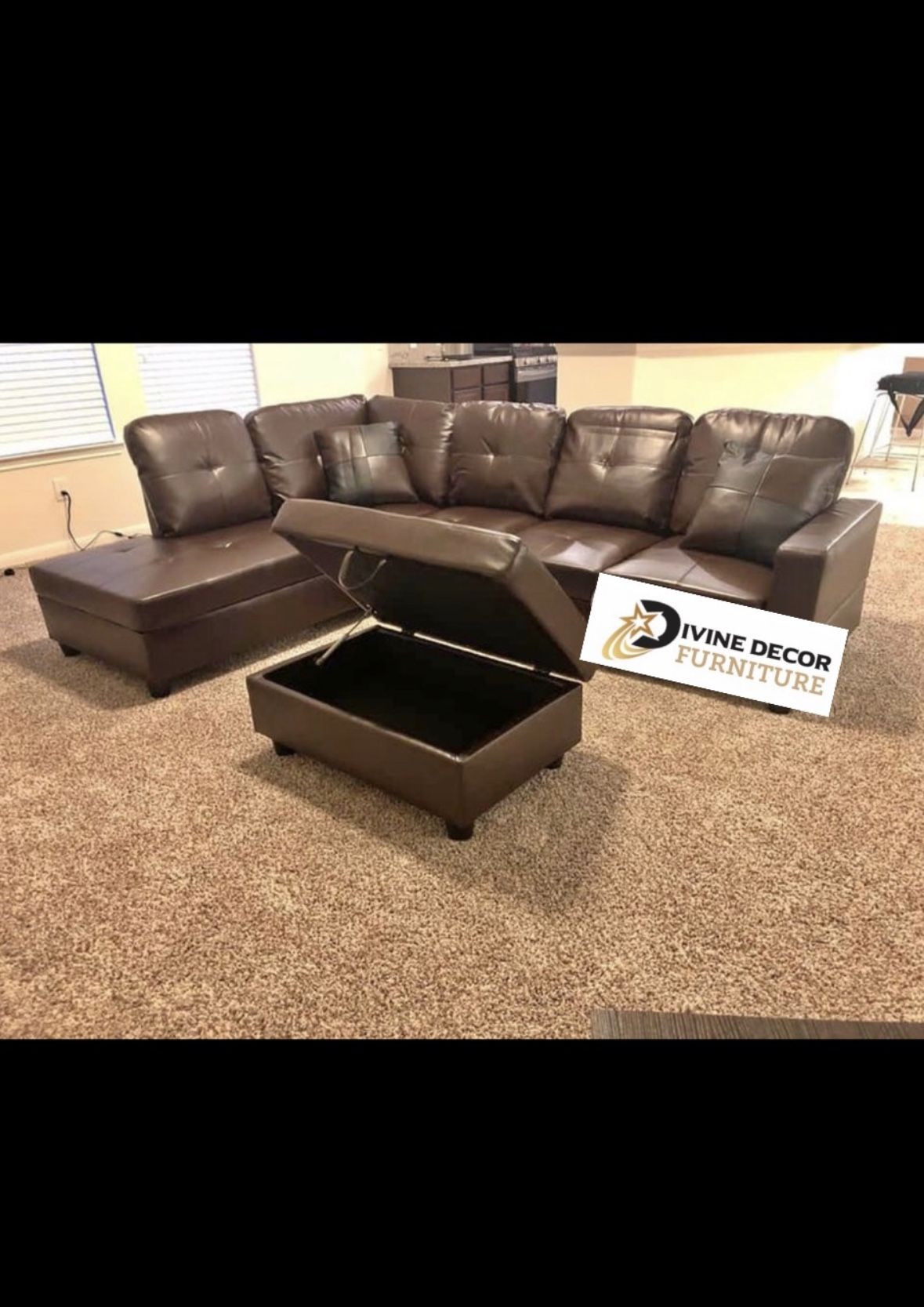 New Sectional + Ottoman