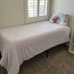 Extra Long, Twin Size Bed with frame
