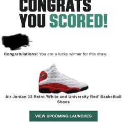 Jordan 13 True Red Men size 13