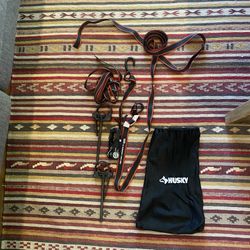 Husky ratchet tie down straps set of 2 with bag 
