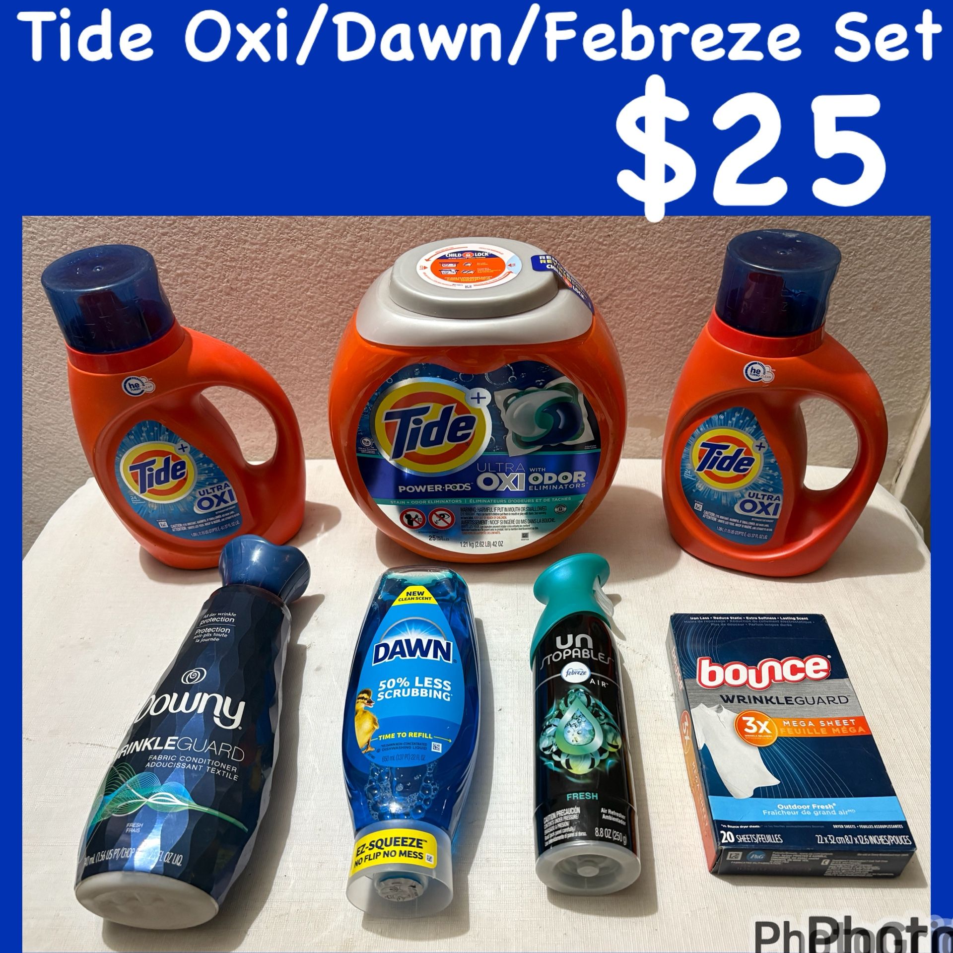 Tide Oxi/Dawn/Febreze Set