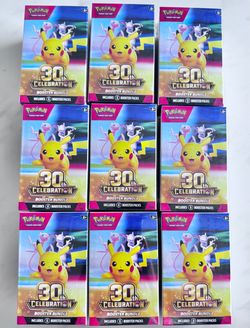 Pokemon 30th Celebration Booster Bundle Anniversary Elite Trainer Box Packs ETB PSA OP Heroes Prismatic Destined Surging Mega OP One Piece