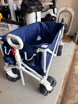 Folding Utility Wagon with All-Terrain Wheels