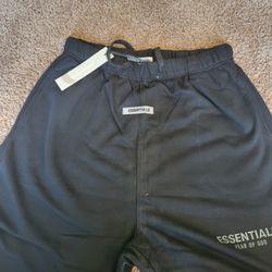 Black Essentials Shorts 30" Waist Draw String Adjustable Fit Fear Of GOD