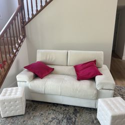 White Leather Couch