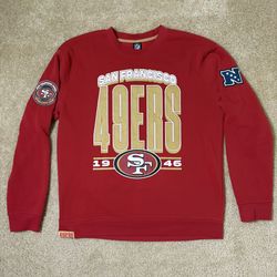 San Francisco 49ers Men’s Large red and gold Crewneck pullover sweatshirt