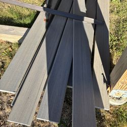 Vista 20 ft. Driftwood Gray Grooved Edge Composite Deck Board 6.09m