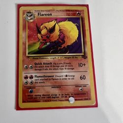 1995 flareon pokemon card Amazon.com: Pokemon - Flareon (3) - Jungle main image 0