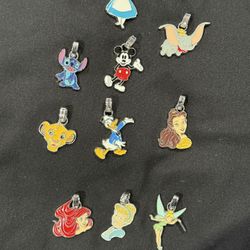 RARE Disney Park White Gemstones Dangling Lot Pendants No Necklace Gold Charms