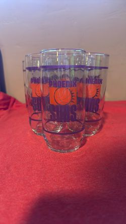 Vintage 1989 Phoenix Suns Libbey Panel Tumblers