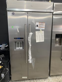 Kitchen aid 42” built in refrigerator in stainless steel new open box