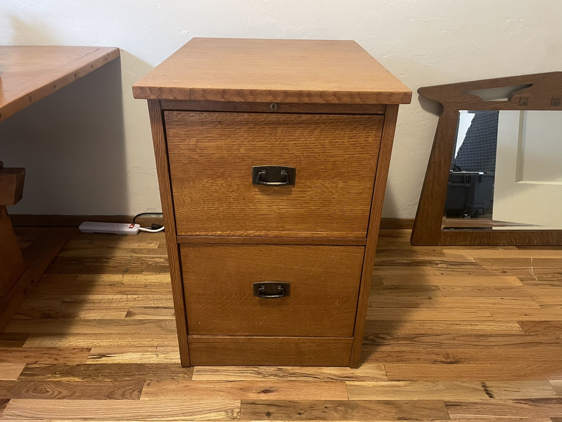 Oak filing cabinet Stickley