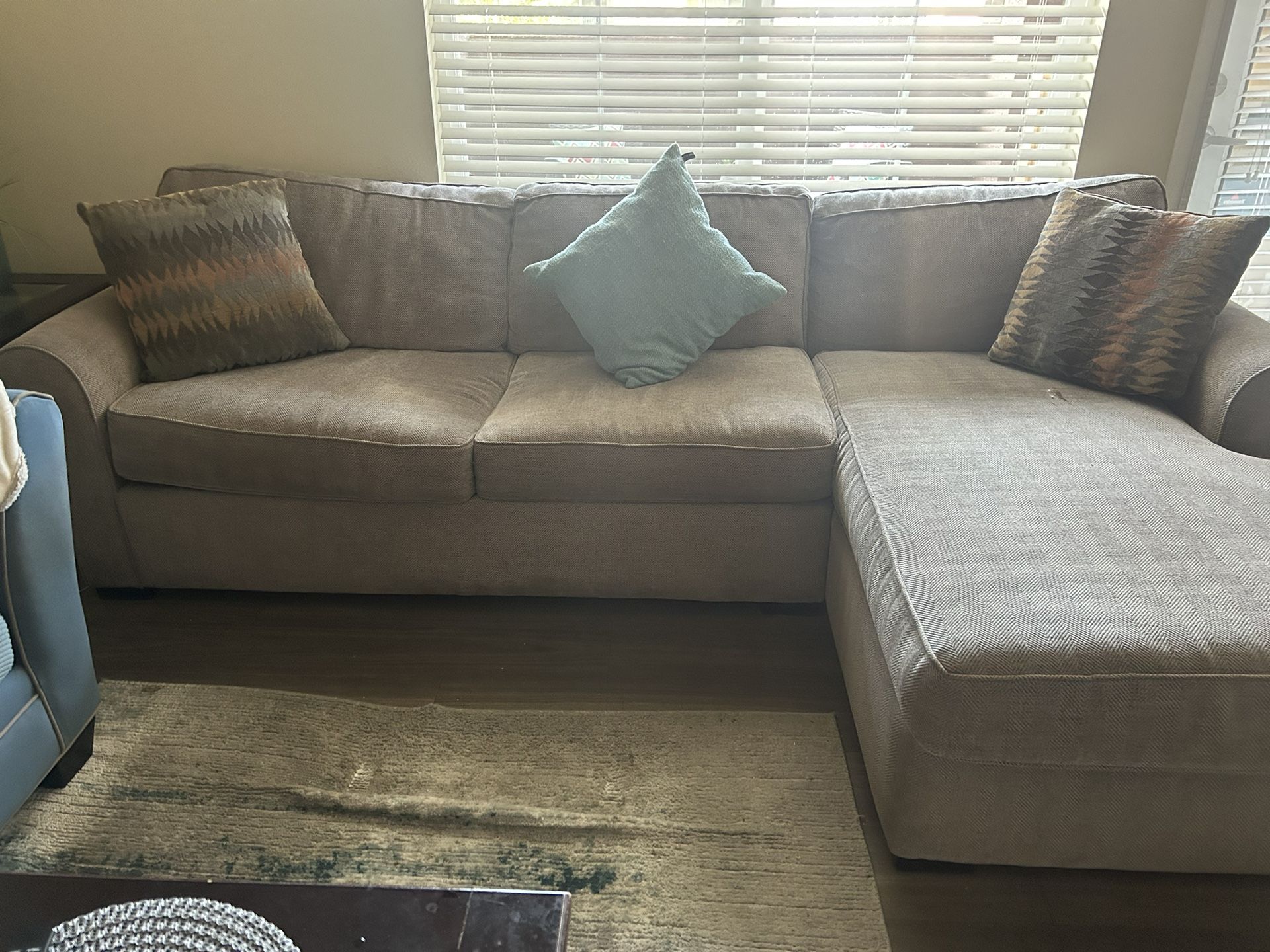 Beige sectional sofa