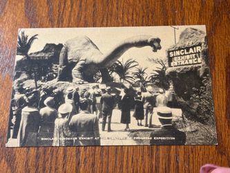 Vintage Postcard - Century of Progress  - Sinclair Dinosaur Exhibit