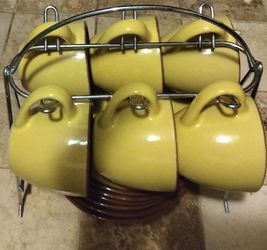 6 Espresso Cups & 6 Saucers