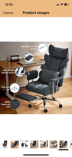 Electric massage office chair with Reclining. Black