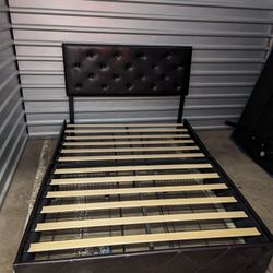 Modern Brown Queen. Sz Bed Frame 