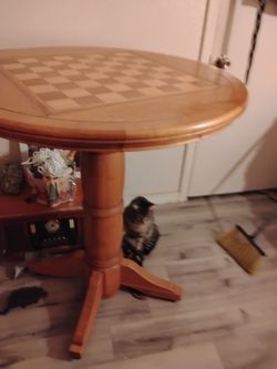 Solid cherry wood tall table