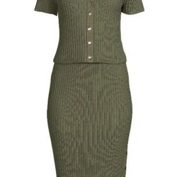 Women’s Clothes - Beautiful 2 Piece Dress Knit Top Bottom Set 