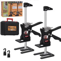 Drywall Lifter, Hand Furniture Lifter Tool, Furniture Jack, Labor Saving Arm Jack With Case, Precise Control Slow Descent, 12inch 400lb 2PCS