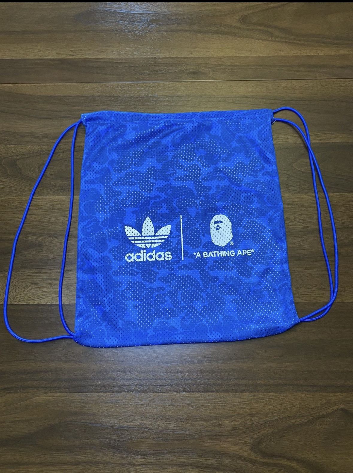 Bape X Adidas Drawstring bag ‘blue’