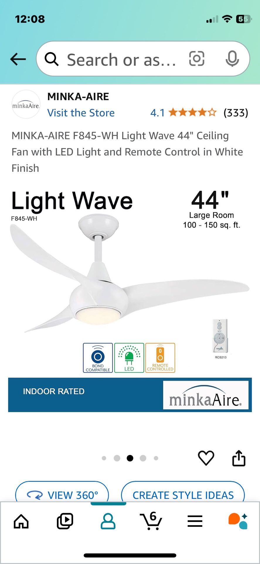 Ceiling Fan With Light and Remote Control