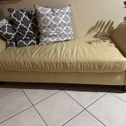 Yellow Leather Day Bed