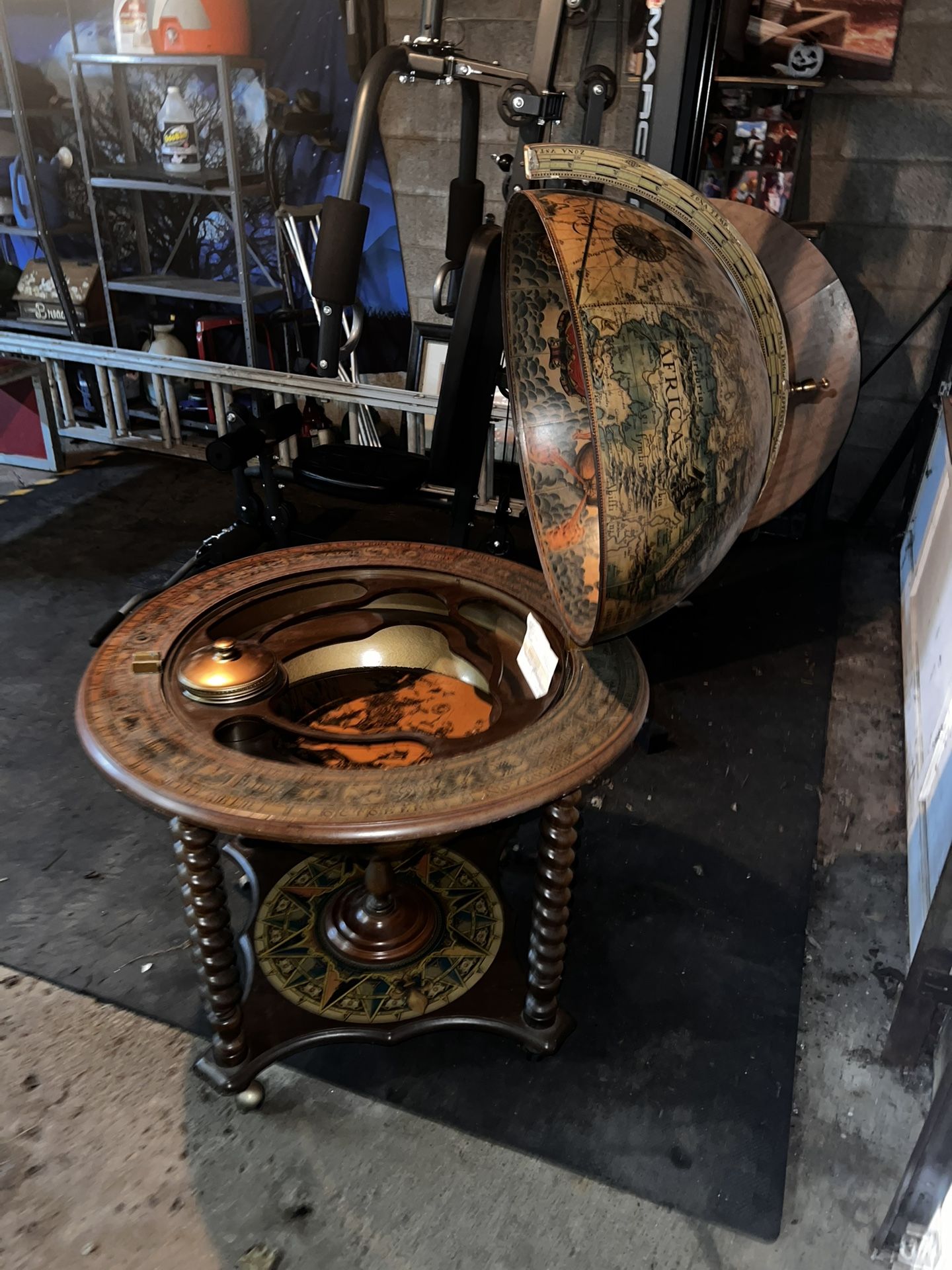 Mid Century Globe Bar