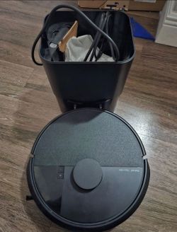 iRobot Roomba 105 Vac or Combo model robot vacuum in black.