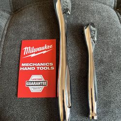 Milwaukee 1/4 And 3/8 Ratchets New