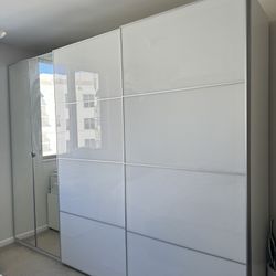 Big IKEA Pax Closet With 2 Mirror Doors 