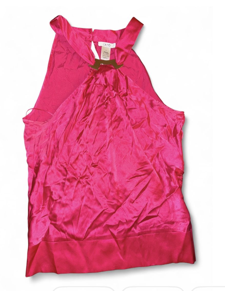 Small Pink Silk Cache Top