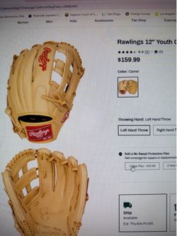Left handed glove