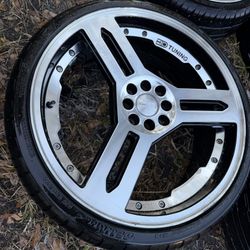 4 lug  19” HD Tuning Rims And Tires 