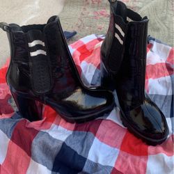New Black Pleather Booties 