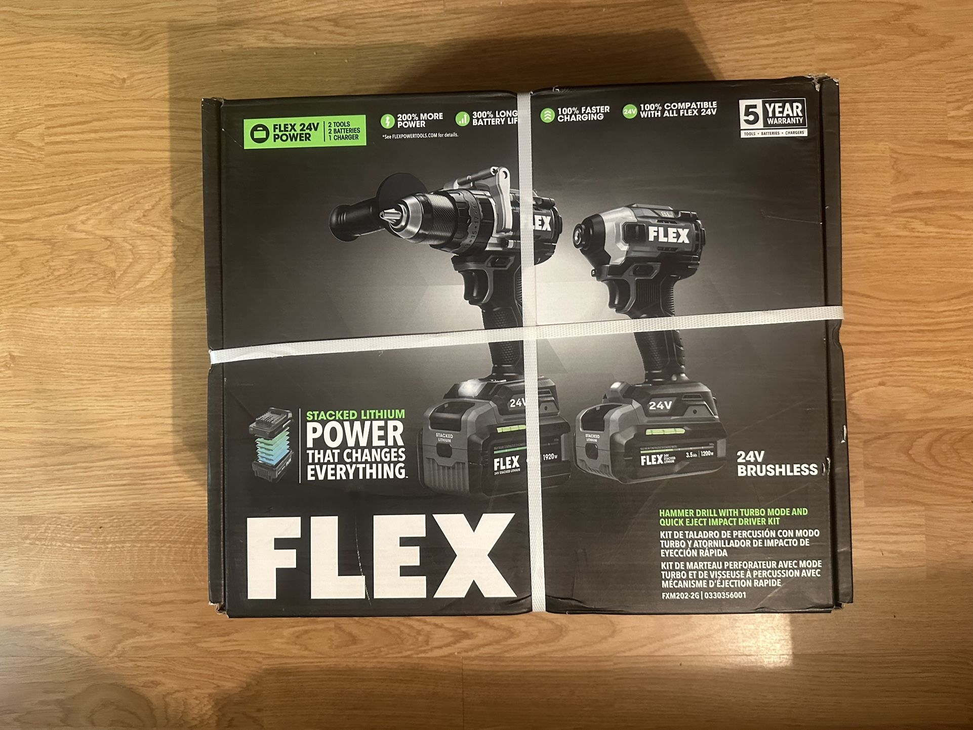 FLEX 24-volt 2-Tool Brushless Power Tool Combo Kit with Soft Case (2-Batteries 6Ah+3.5Ah)