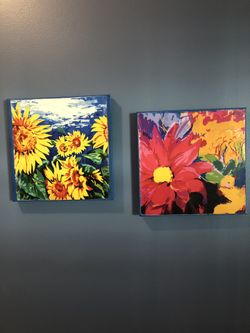 Print of flowers transfer with mod podge